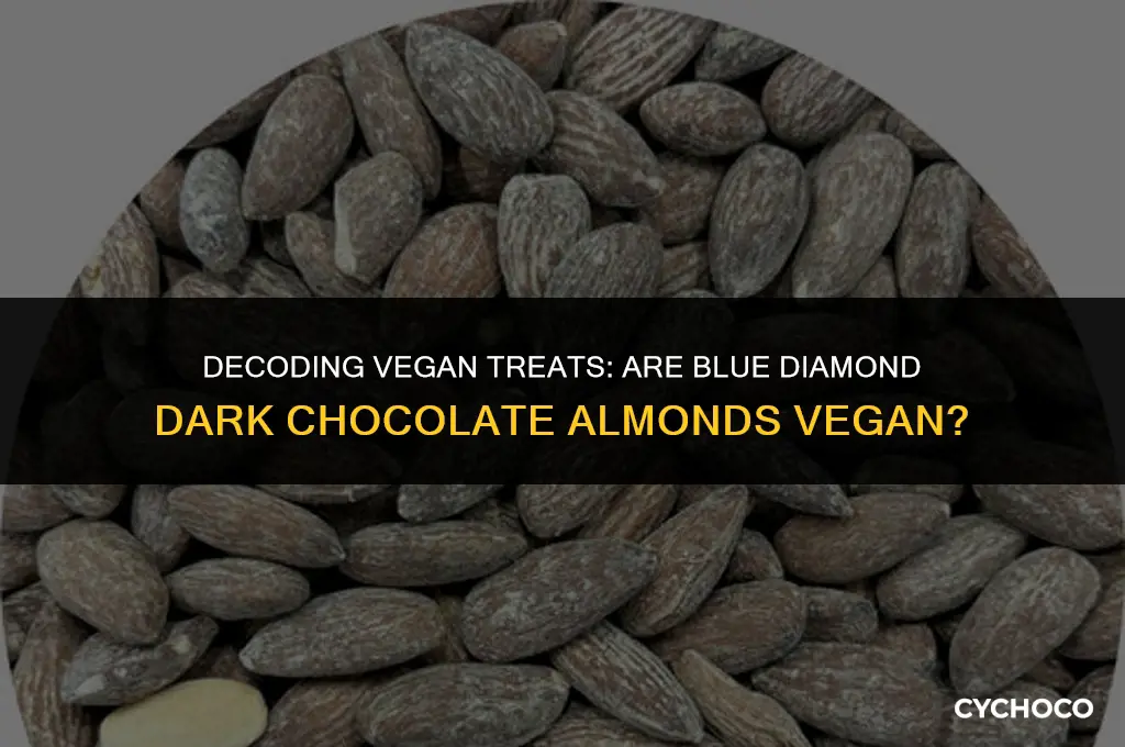are blue diamond dark chocolate almonds vegan