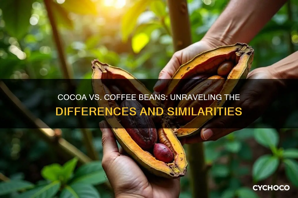 are cocoa beans the same as coffee beans
