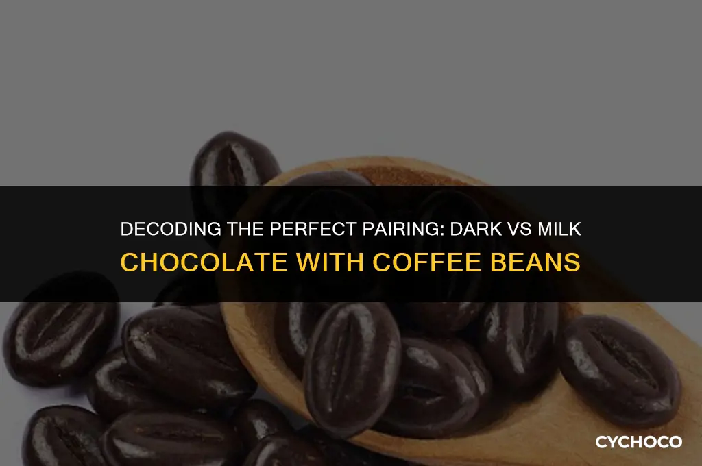 are coffee beans better in dark or milk chocolate
