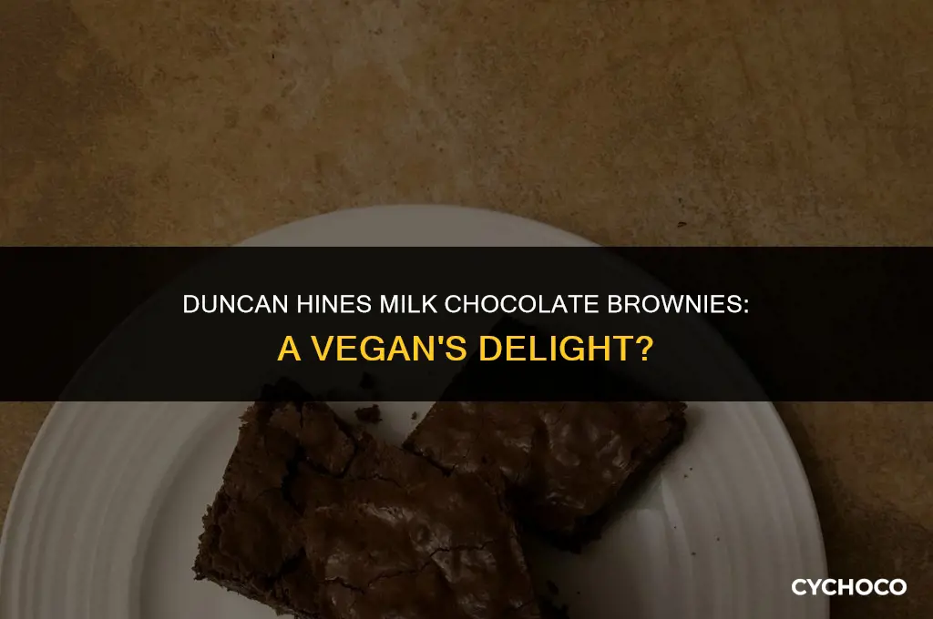 are duncan hines milk chocolate brownies vegan