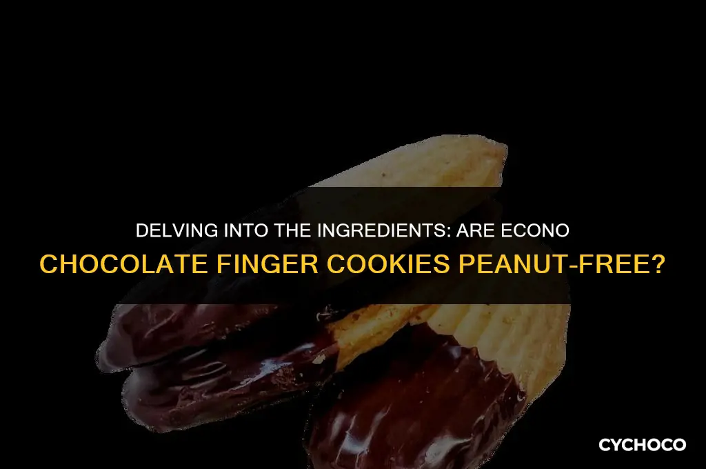 are econo chocolate finger cookies peanut free