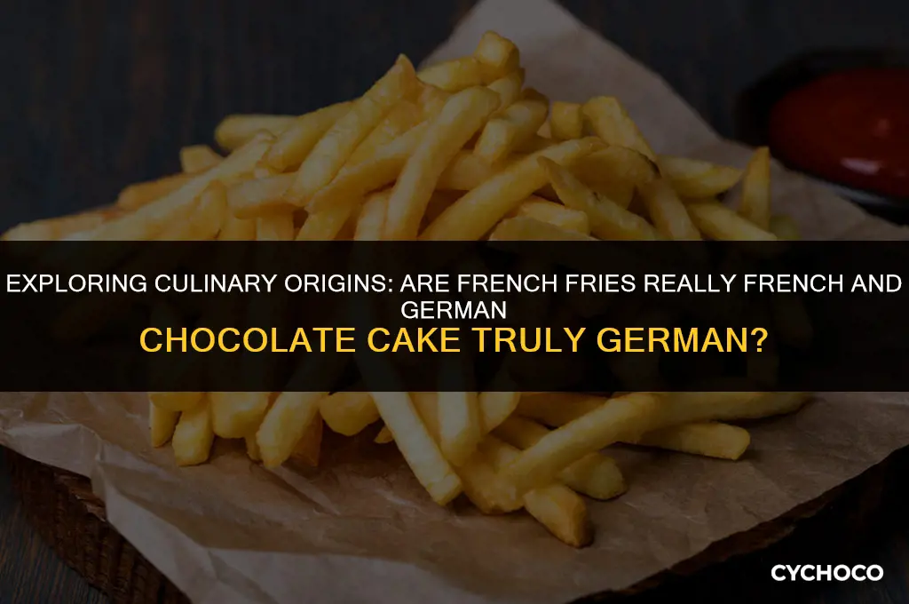 are french fries french german chocolate cake german