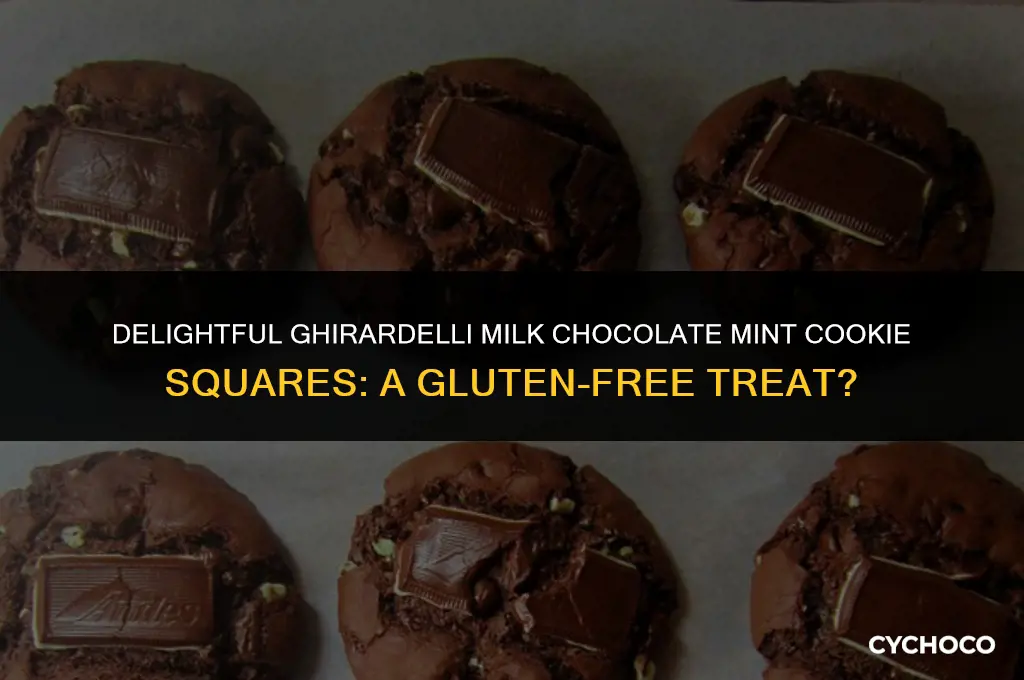 are ghirardelli milk chocolate mint cookie squares gluten free