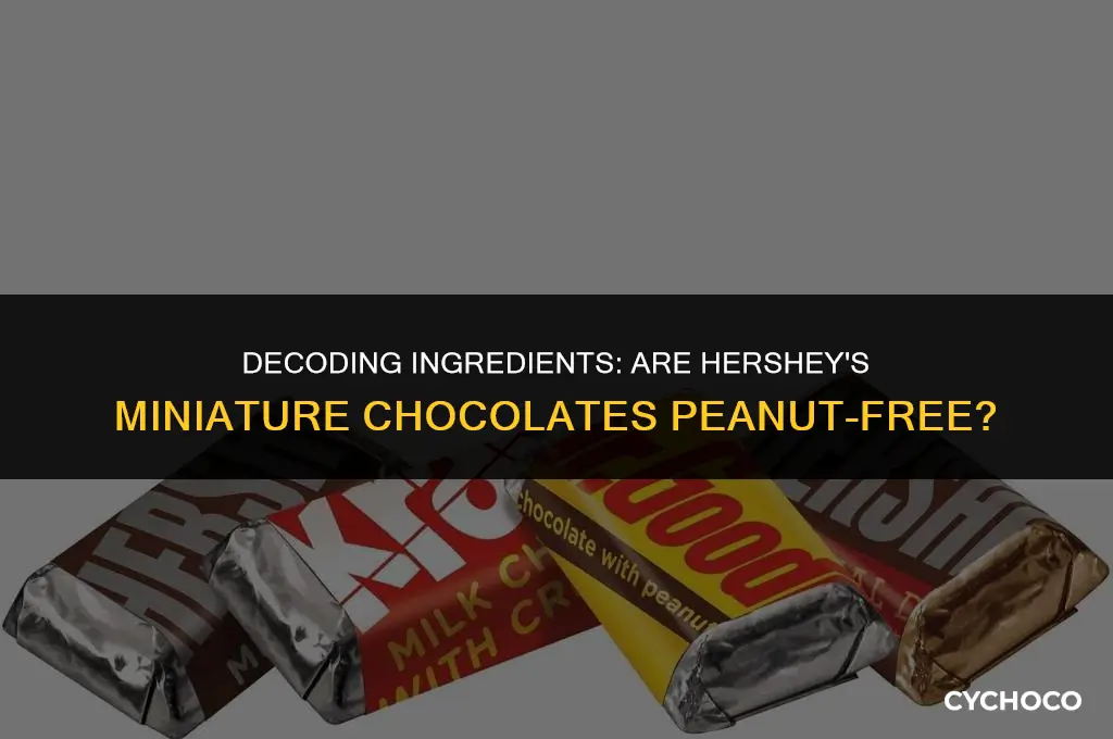 are hershey miniature chocolate peanut free