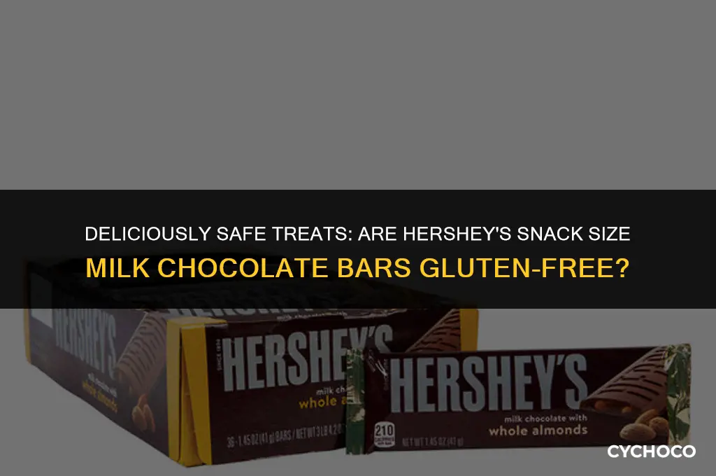 are hershey snack size milk chocolate bars gluten free