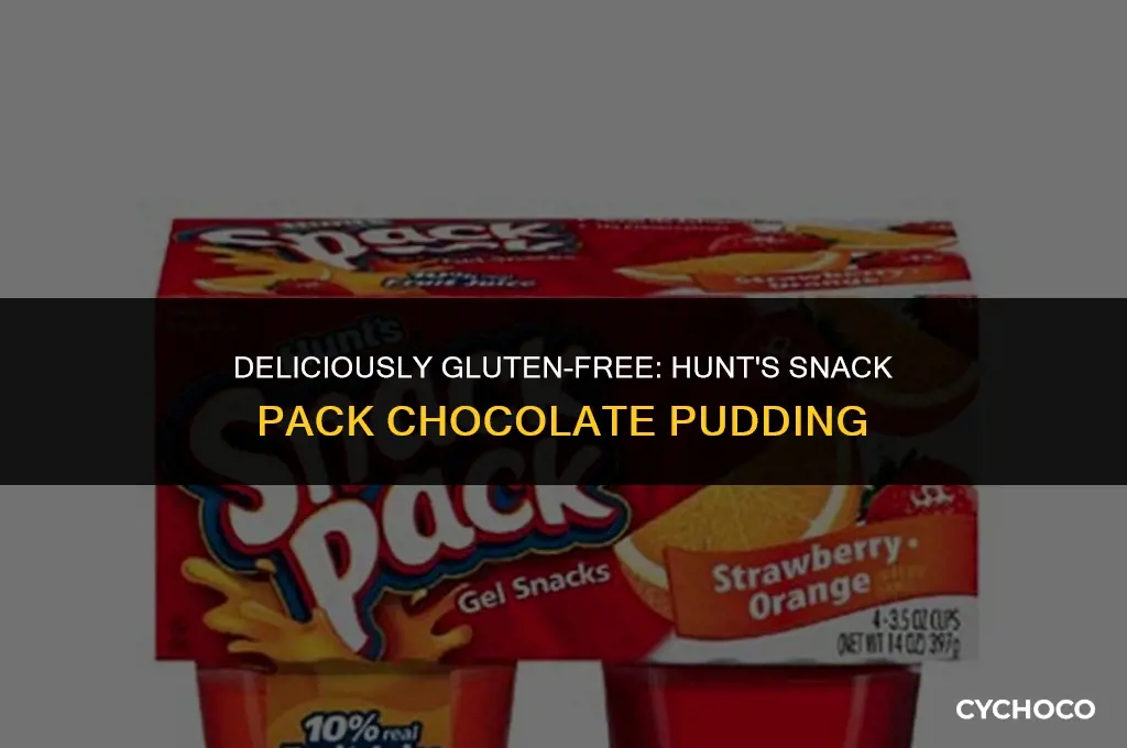 are hunt snack pack chocolate pudding gluten free