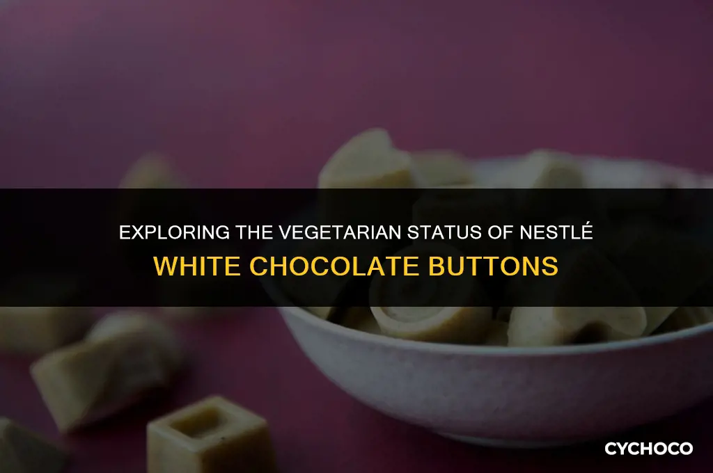 are nestle white chocolate buttons vegetarian