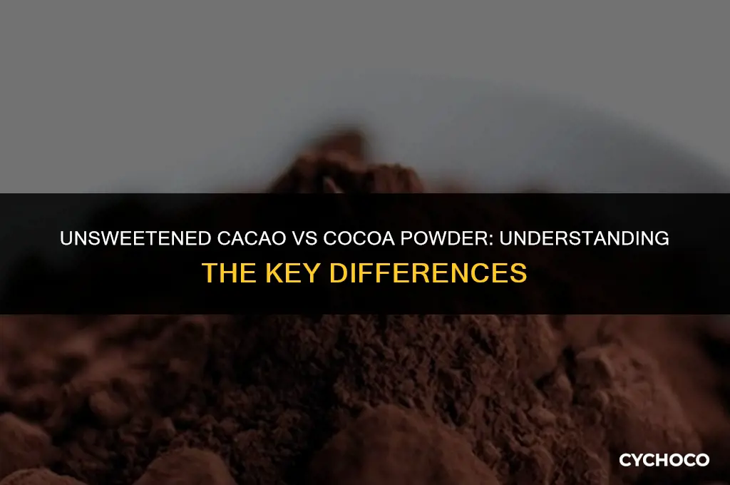are unsweetened cacao powder and cocoa powder the same thing