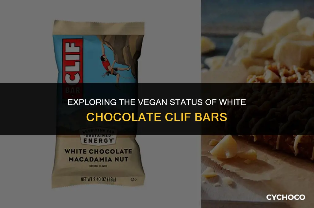 are white chocolate clif bars vegan