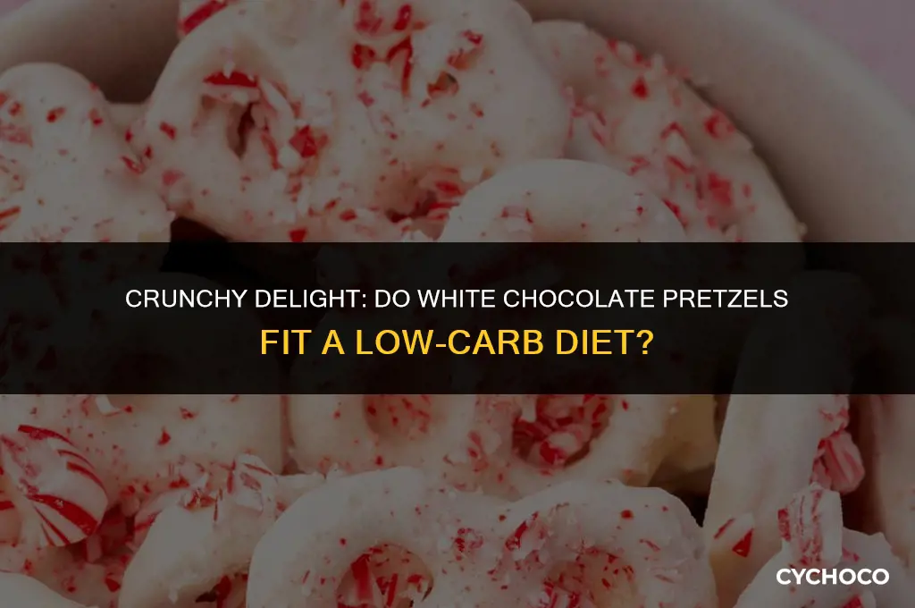 are white chocolate pretzels low carb