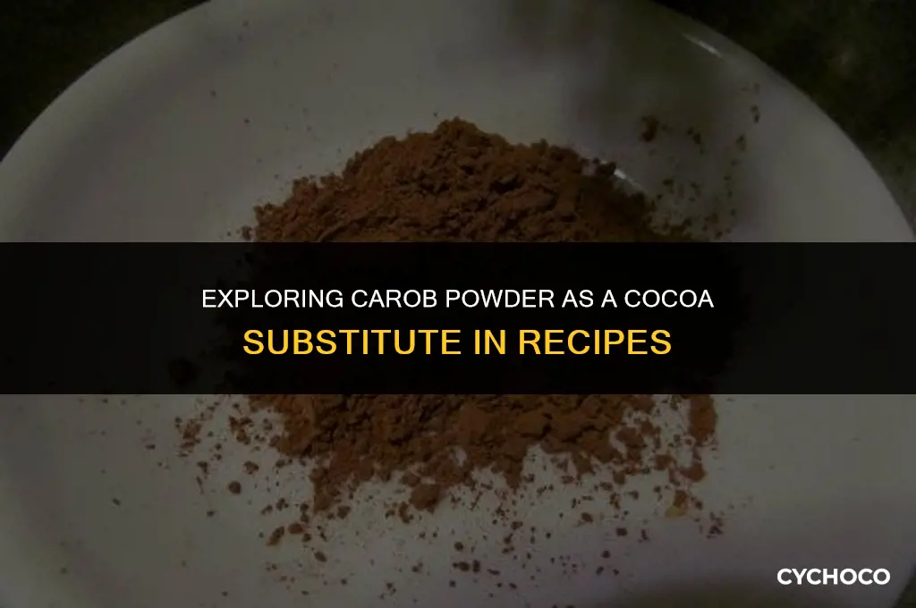 can carob powder be substituted for cocoa in a recipe