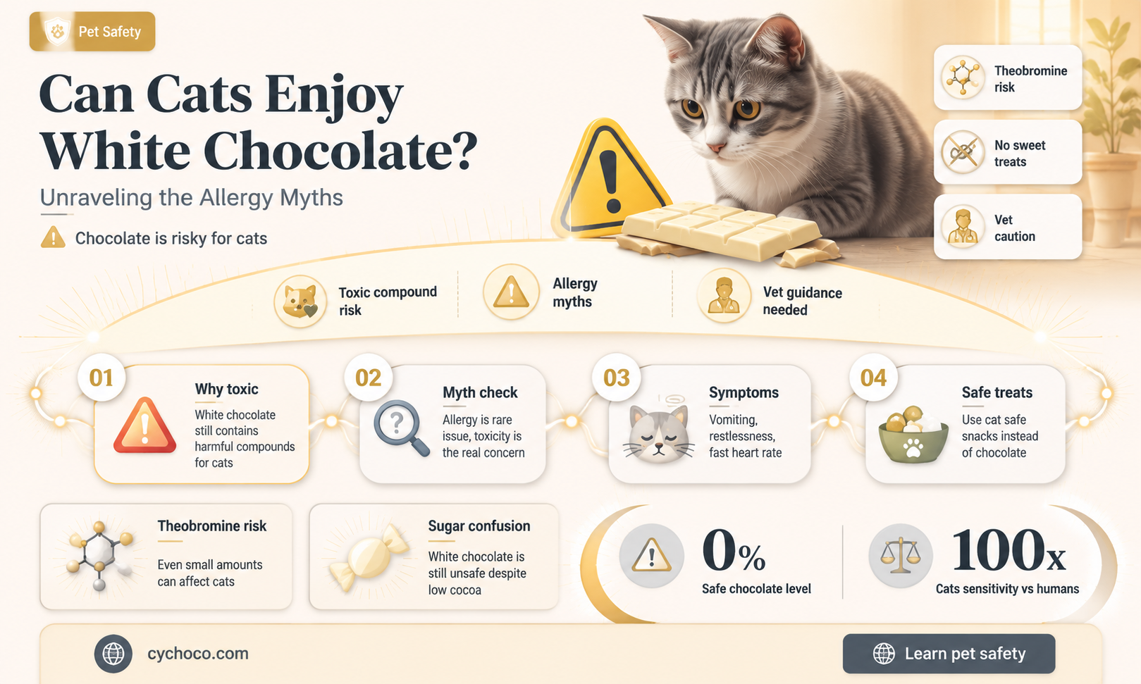 are cats allergic to white chocolate