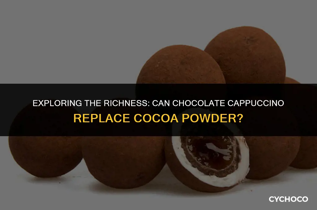 can chocolate cappuccino replace cocoa powder