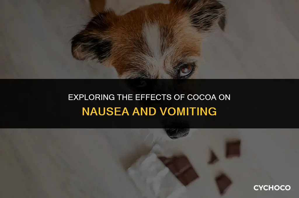can cocoa makes emesis black