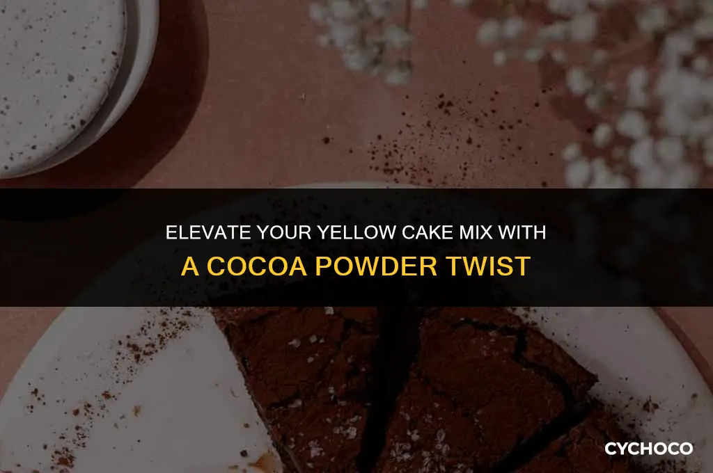 can cocoa powder be added to yellow cake mix