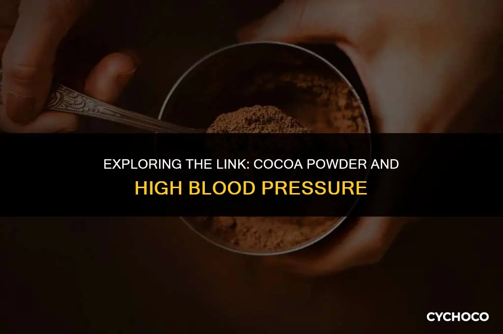 can cocoa powder cause high blood pressure