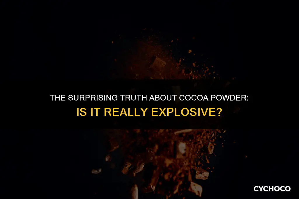 can cocoa powder explode