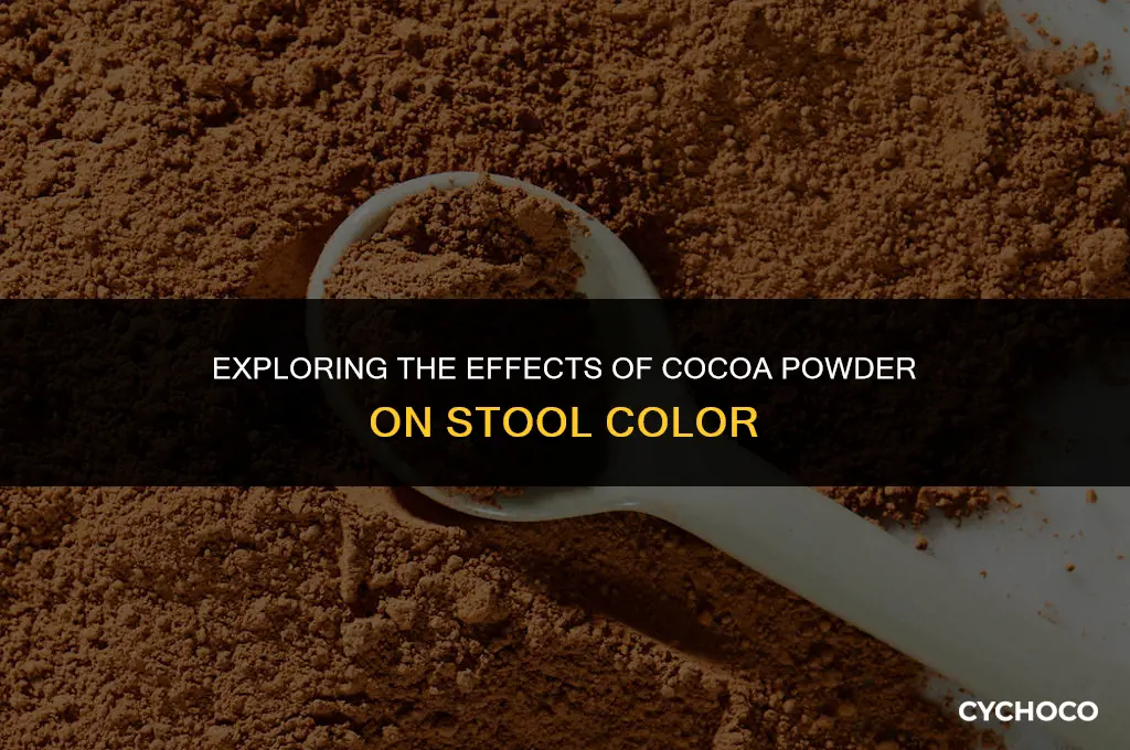 can cocoa powder make stool dark