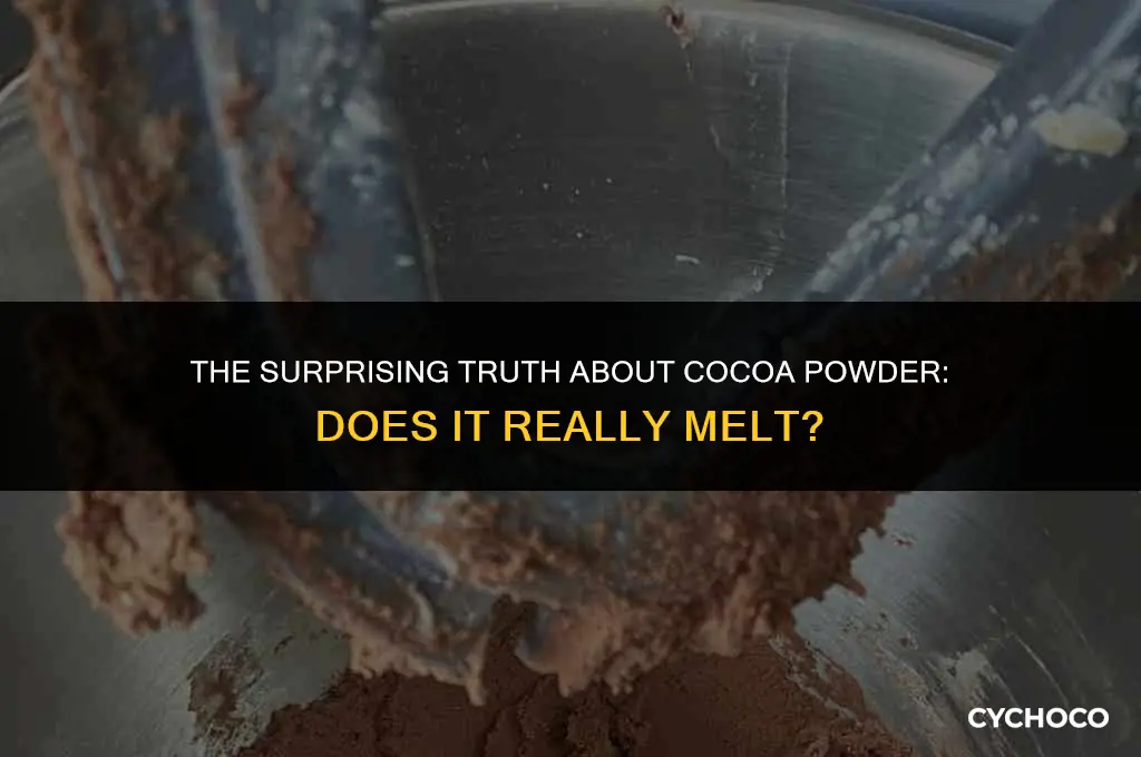 can cocoa powder melt