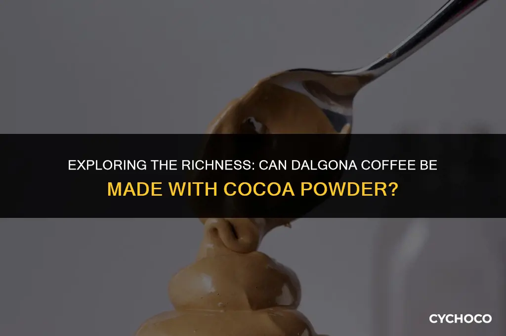 can dalgona coffee be made with cocoa powder