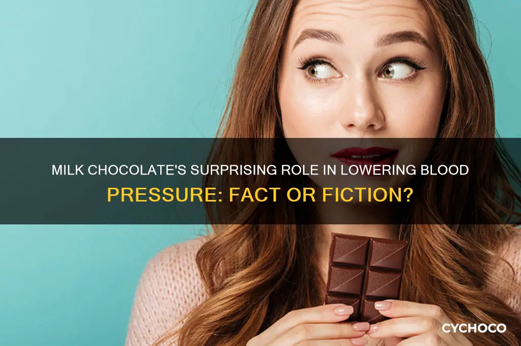 can eating milk chocolate lower blood pressure