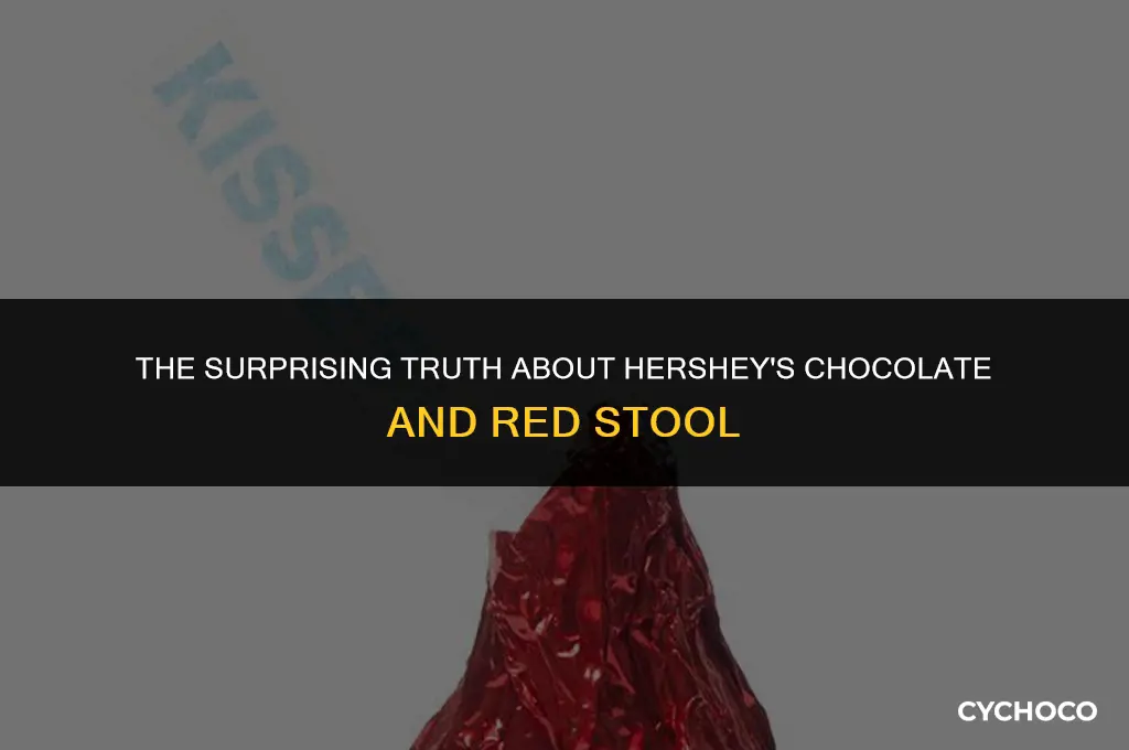 can hershey chocolate cause red stool