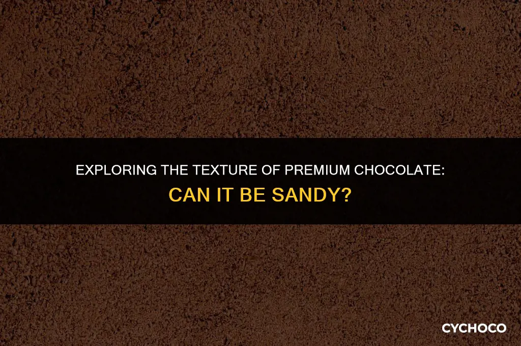 can high grade chocolate be sandy