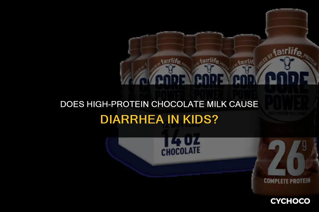 can high protein chocolate milk cause kids diarrhea