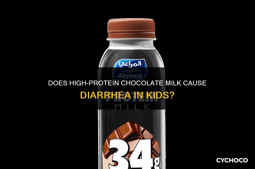 can high protein chocolate milk cause kids diharea