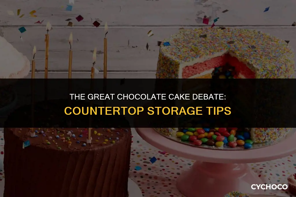can homemade chocolate cake be left out on the counter