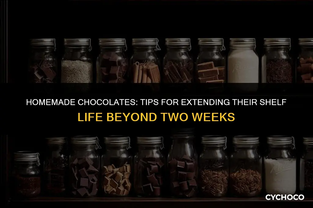 can homemade chocolates keep longer than 2 weeks