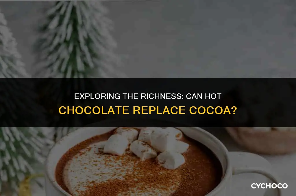 can hot chocolate be a substitute for cocoa