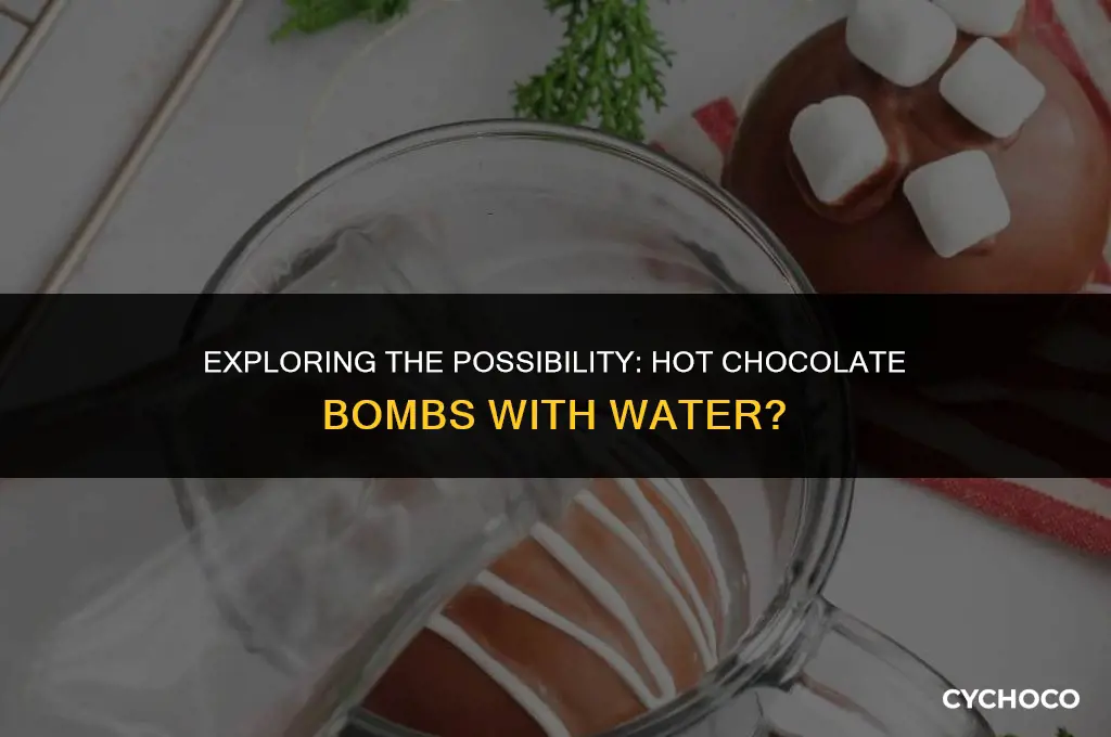 can hot chocolate bombs be made with water