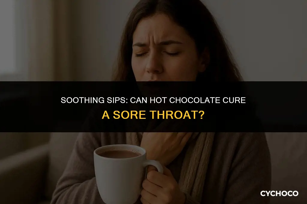 can hot chocolate cure a sore throat