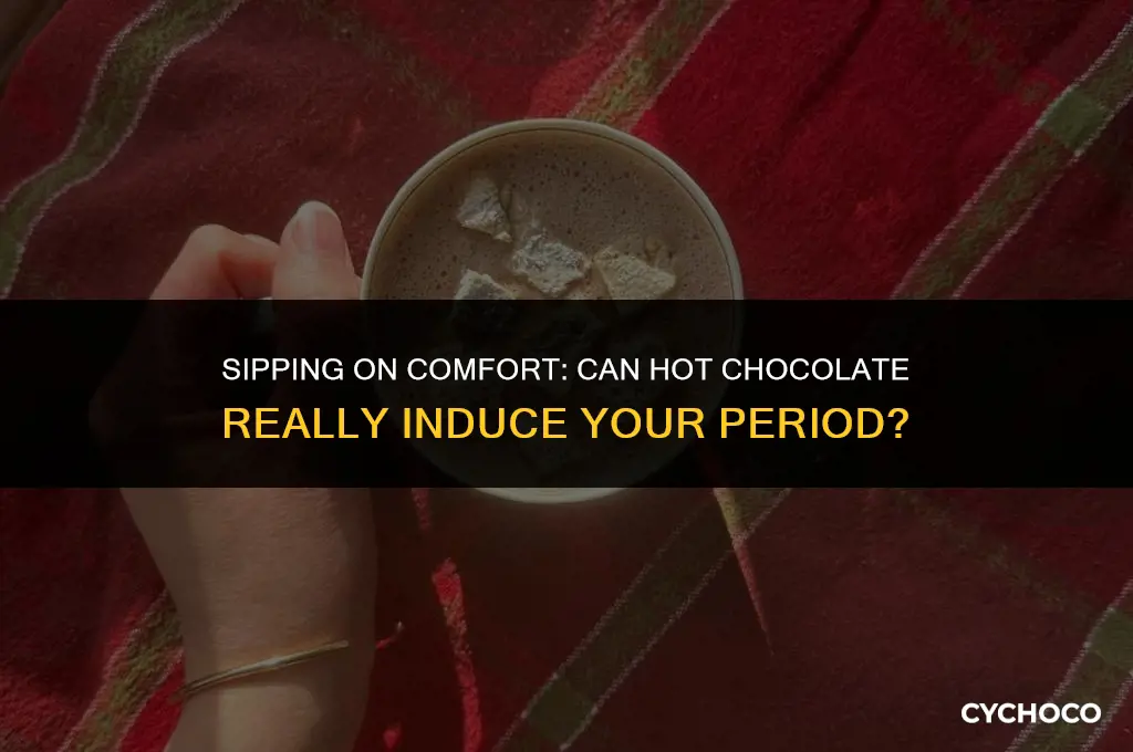 can hot chocolate induce period