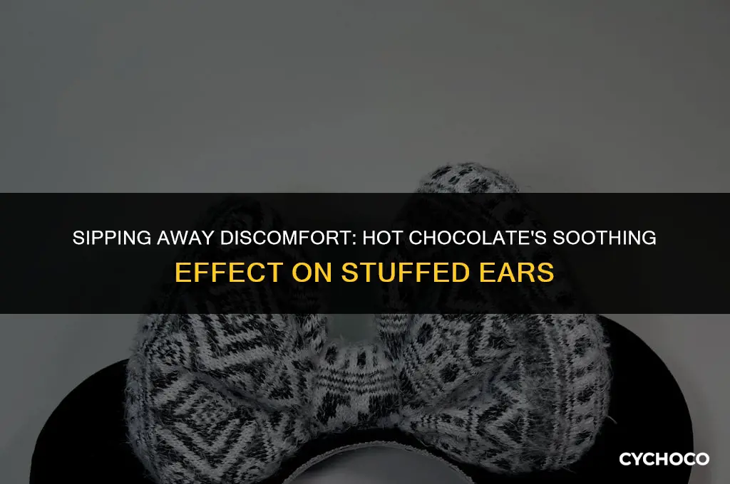 can hot chocolate make a stuffed ear go away