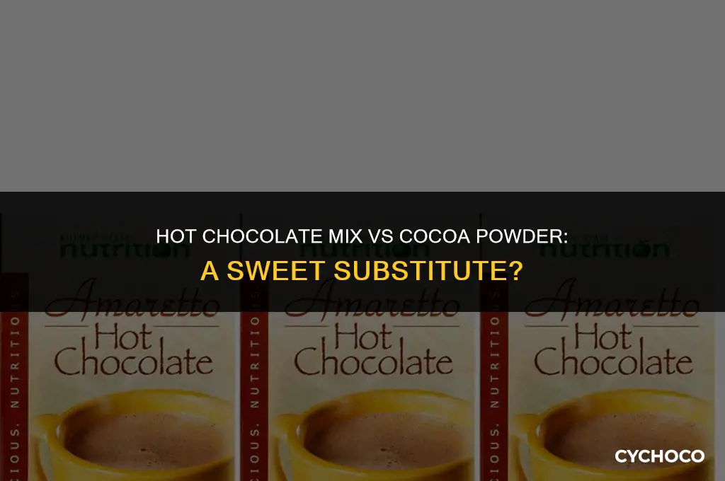 can hot chocolate mix replace cocoa powder