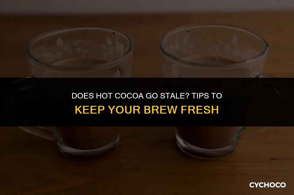 can hot cocoa go stale and make your sinkc