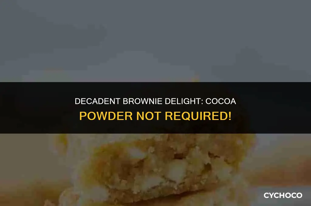 can i make brownie without cocoa powder