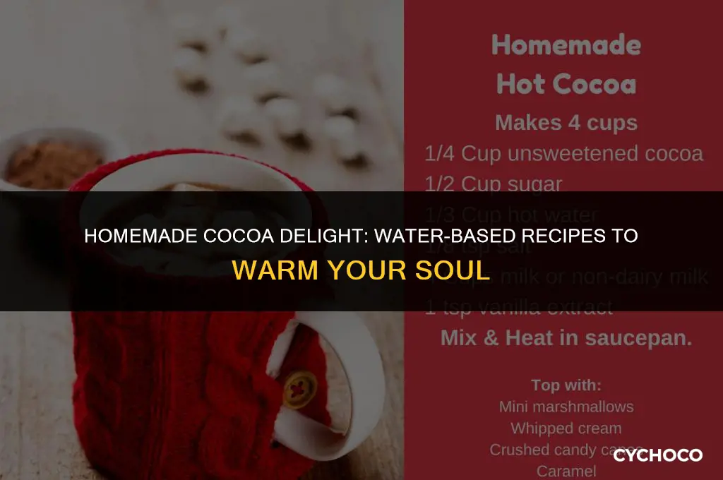 can i make homemade cocoa with water