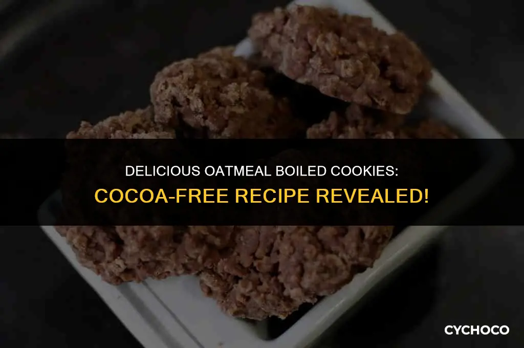 can i make oatmeal boiled cookies without cocoa