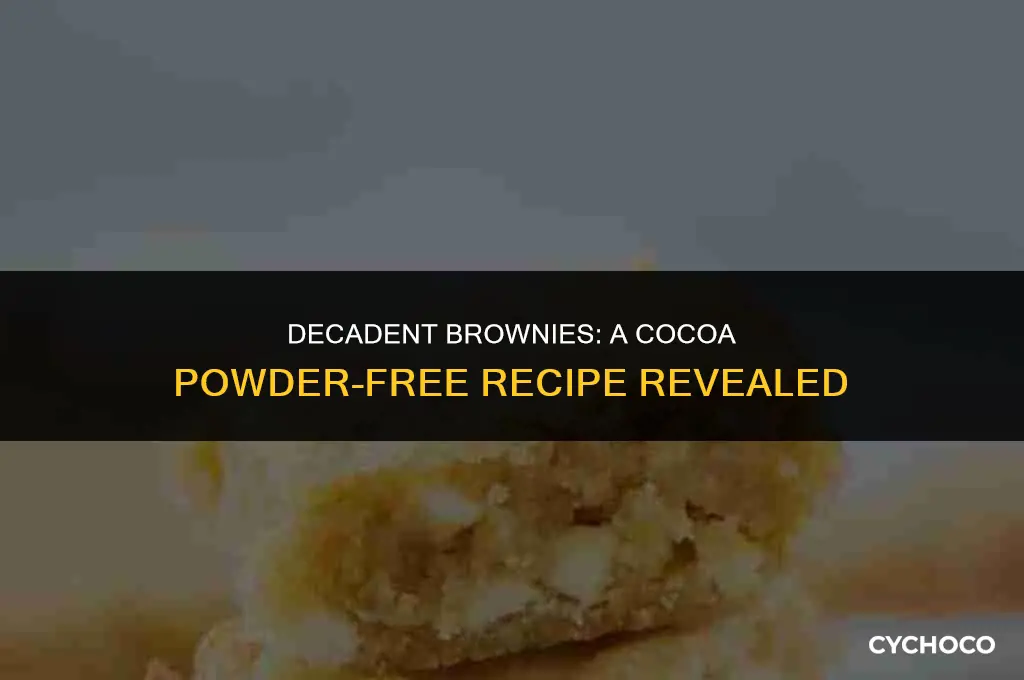 can you make brownues without cocoa piwder