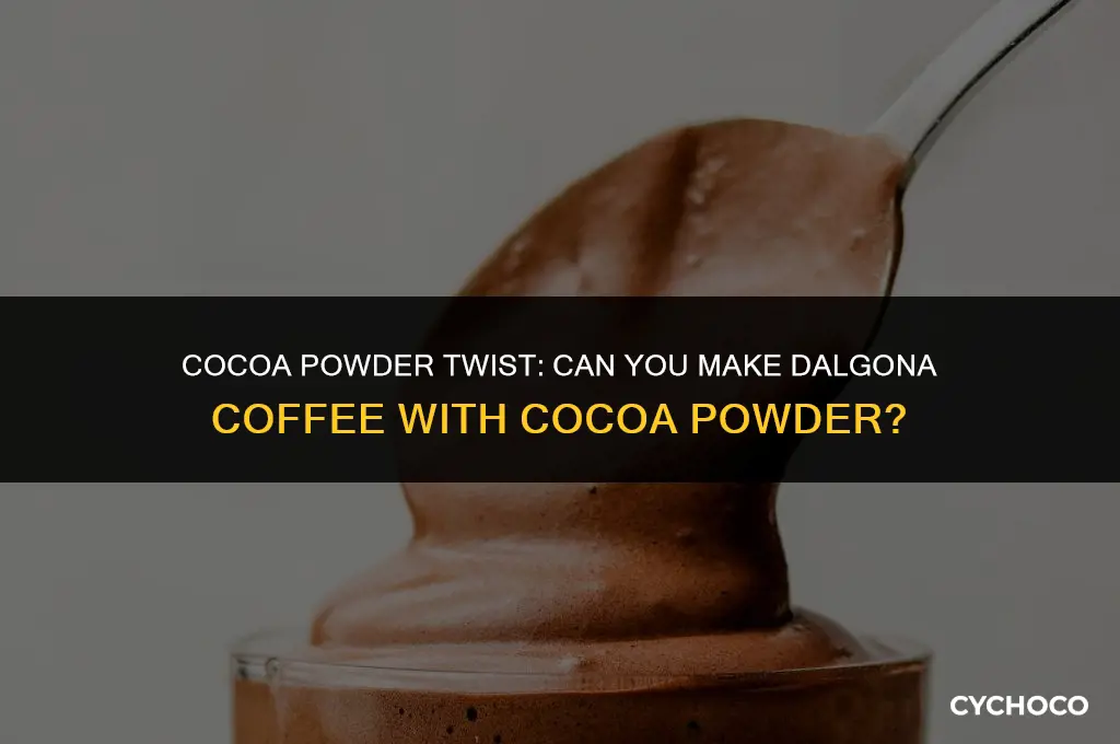 can you make dalgona coffee with cocoa powder
