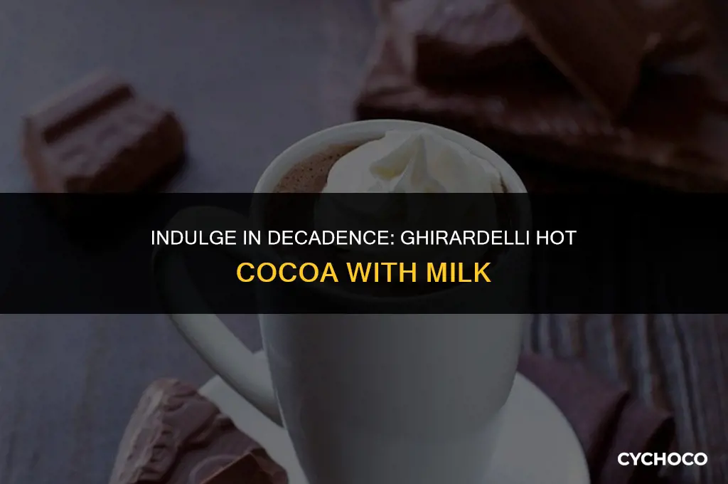 can you make ghiradelli hot cocoa with milk