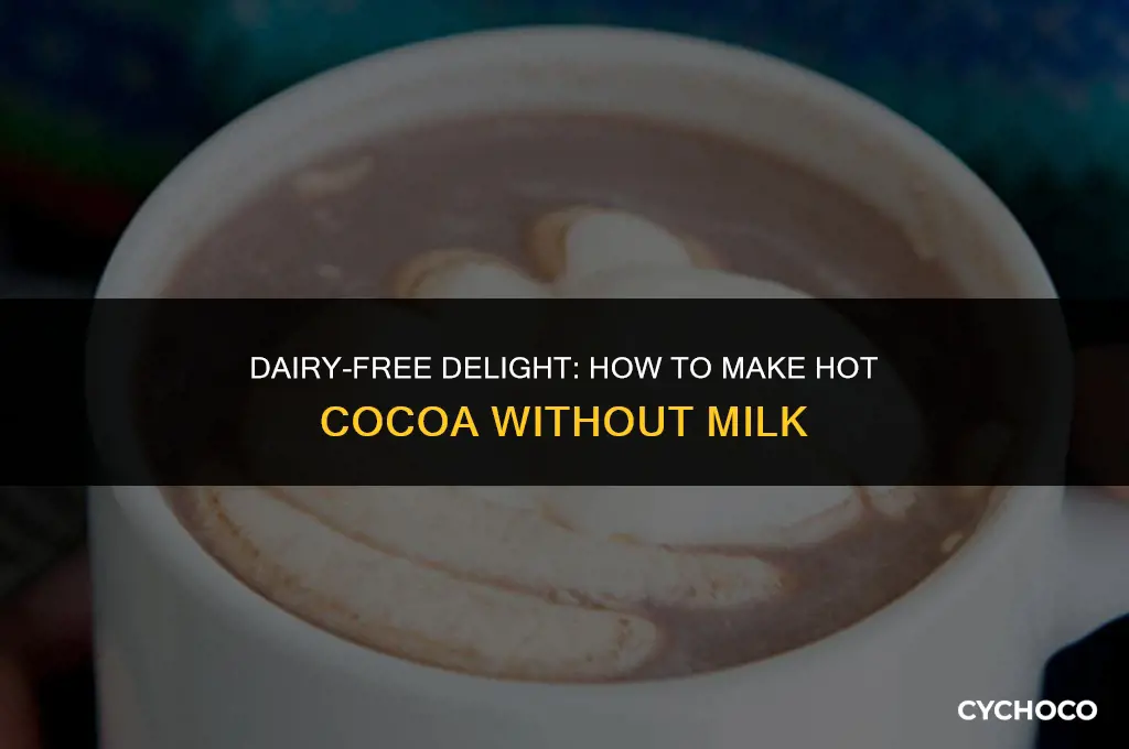 can you make hot cocoa without milk