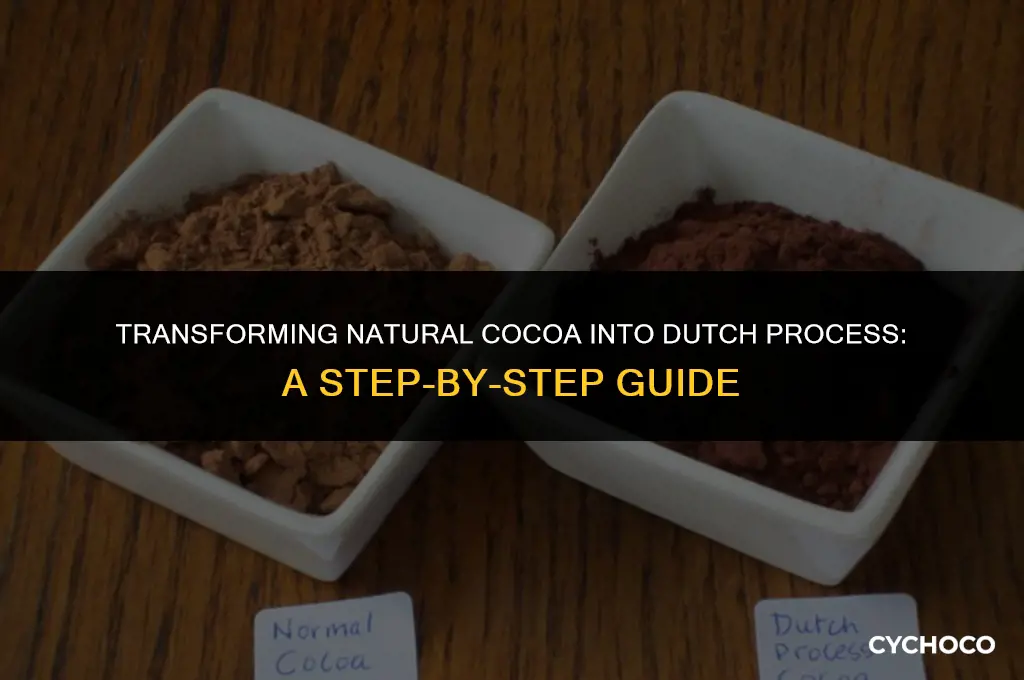 can you make natural cocoa into dutch process