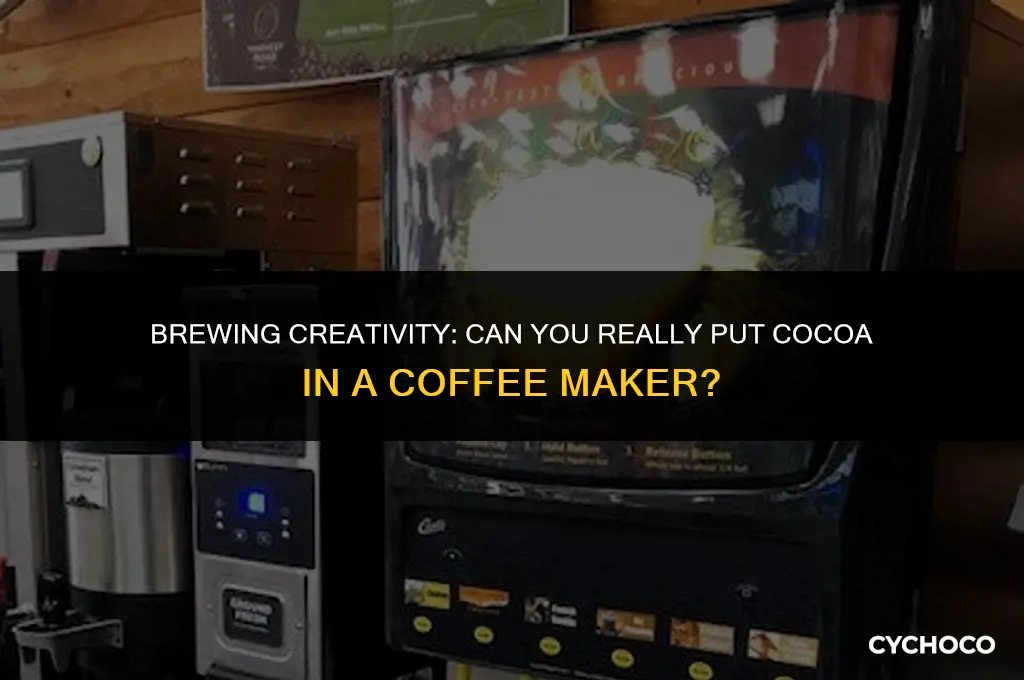 can you put cocoa in a coffee maker