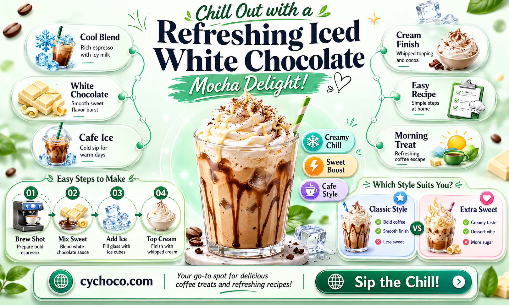 how to make a iced white chocolate mocha