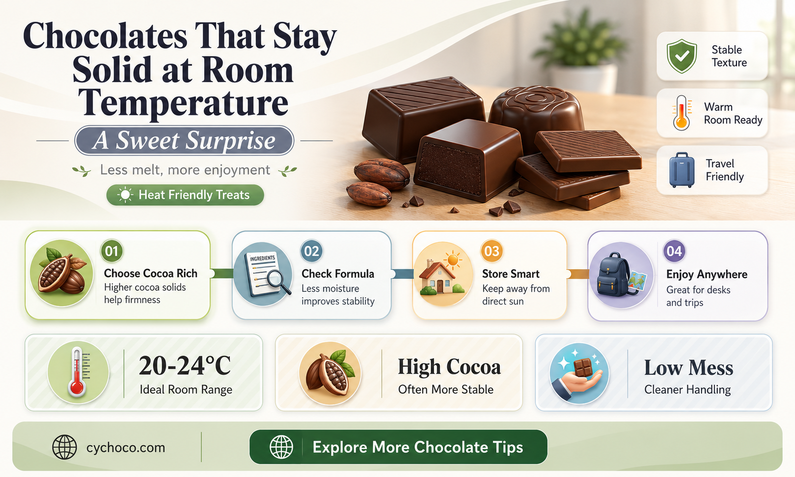 what chocolate wont melt at room temp