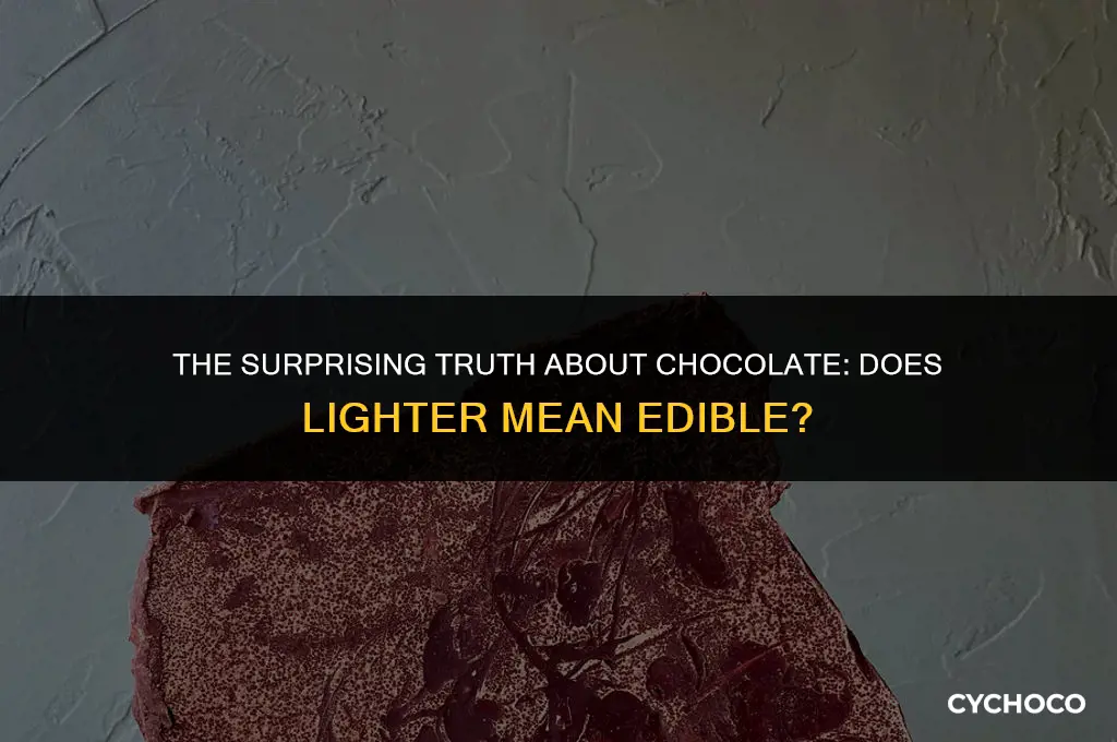 could you eat chocolate if it turns lighter